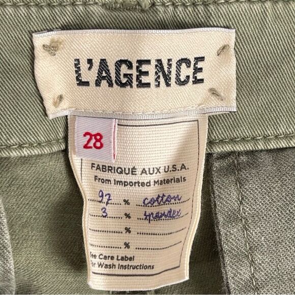 L’Agence Jem High Rise Utility Trouser Pants in Brigade Green womens Size 28 - Picture 4 of 9